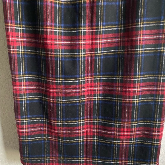 Vintage Chadwicks Wool Blend Tartan Plaid Preppy Dark Academia Midi Skirt Sz 12T - Picture 7 of 14